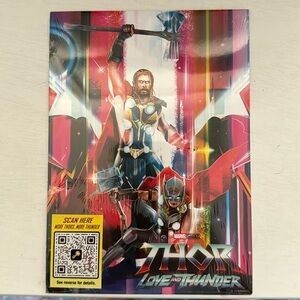 Marvel Thor Love and Thunder set of four collectible cards. Unopened pack.  New.